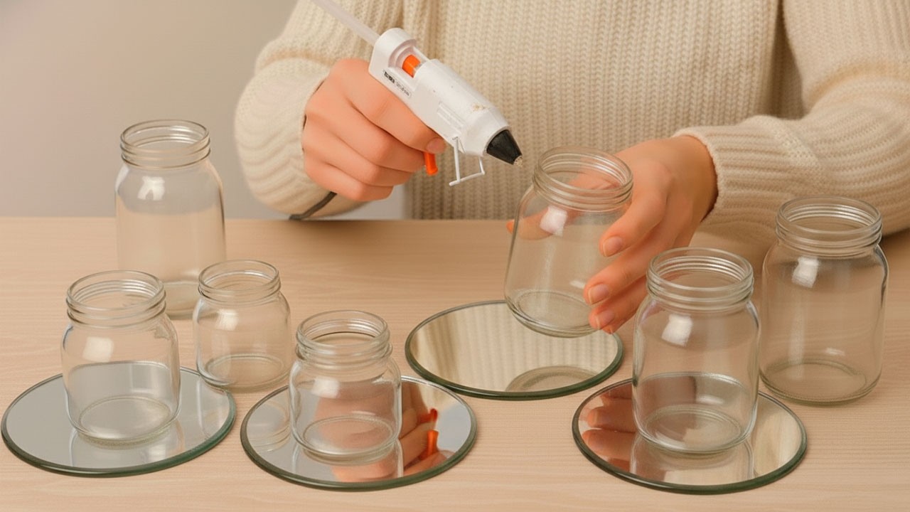 GENIUS!😍 INCREDIBLE IDEA MADE FROM GLASS JARS AND AN ORDINARY MIRROR!🤩 DIY HOME DECOR