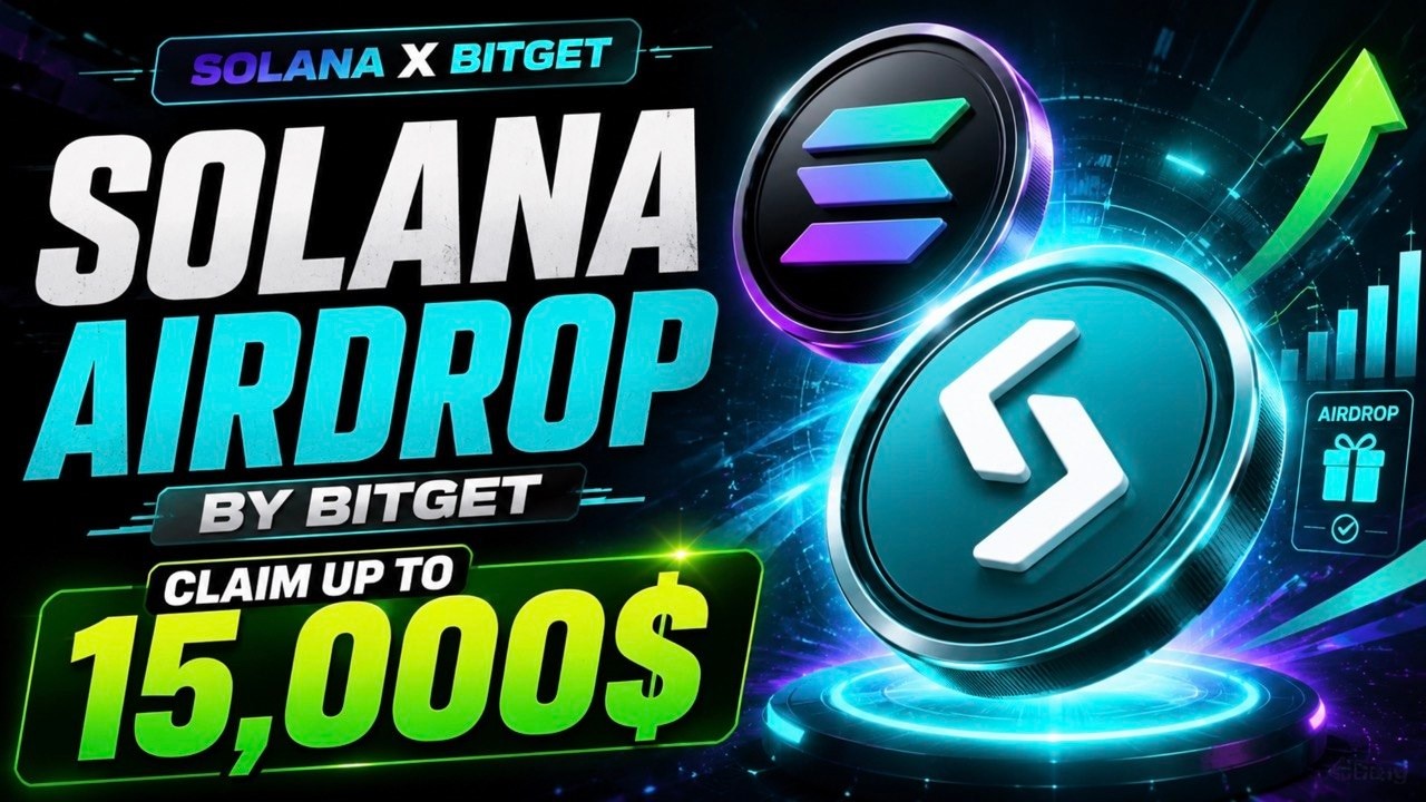 How to Claim the Bitget Solana Airdrop and Earn Up to $15,000 in Solana Tokens | Crypto Airdrop 2026