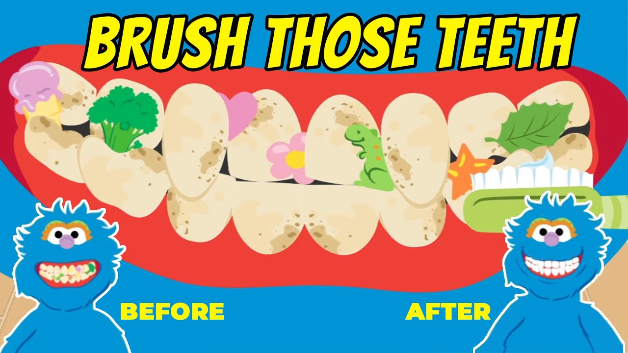 Brush Those Monster's Teeth | Sesame Street Game for Kids #sesamestreet
