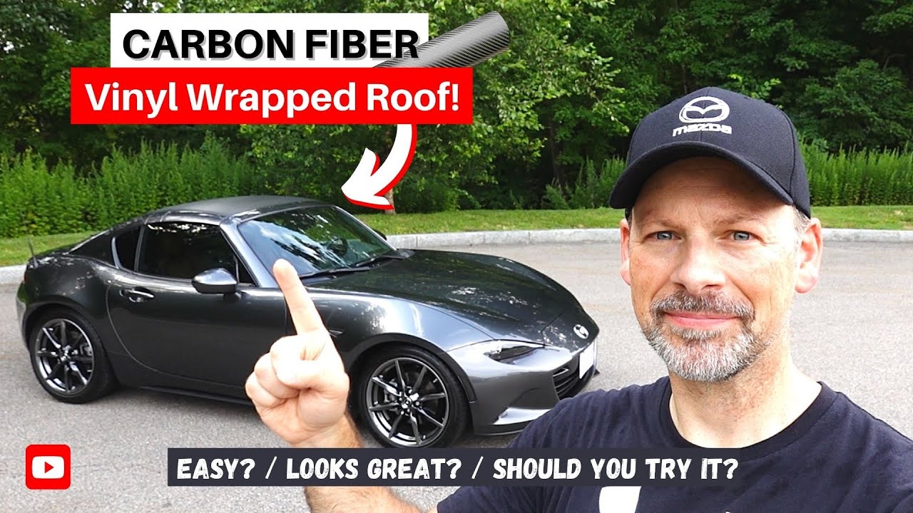CARBON FIBER Vinyl Roof Wrap // ND Mazda MX-5 Miata RF