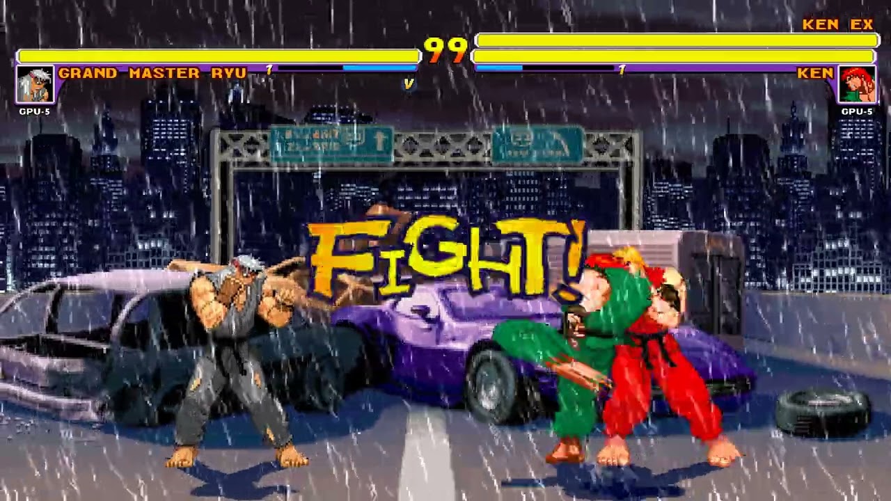 [GRAND MASTER RYU] VS [KEN EX-KEN] | Random MUGEN Battle | Retro Fighting Games