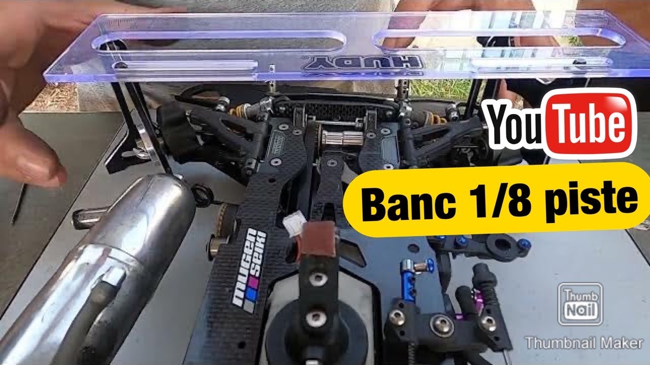 ✅ 1/8 PISTE PASSAGE AU BANC de REGLAGE HUDY - MUGEN MRX6X by FRED !