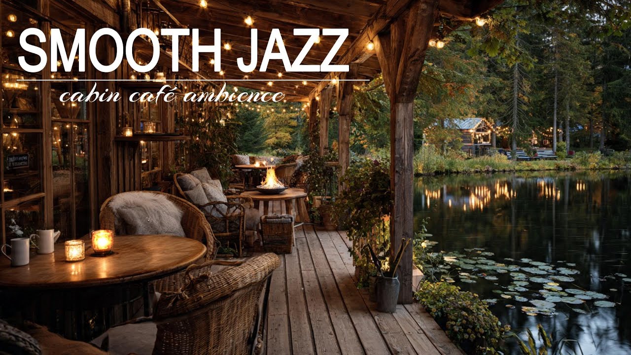 Smooth Jazz Live ☕ Cozy Cabin Cafe Ambience for Focus, Work & Relaxation