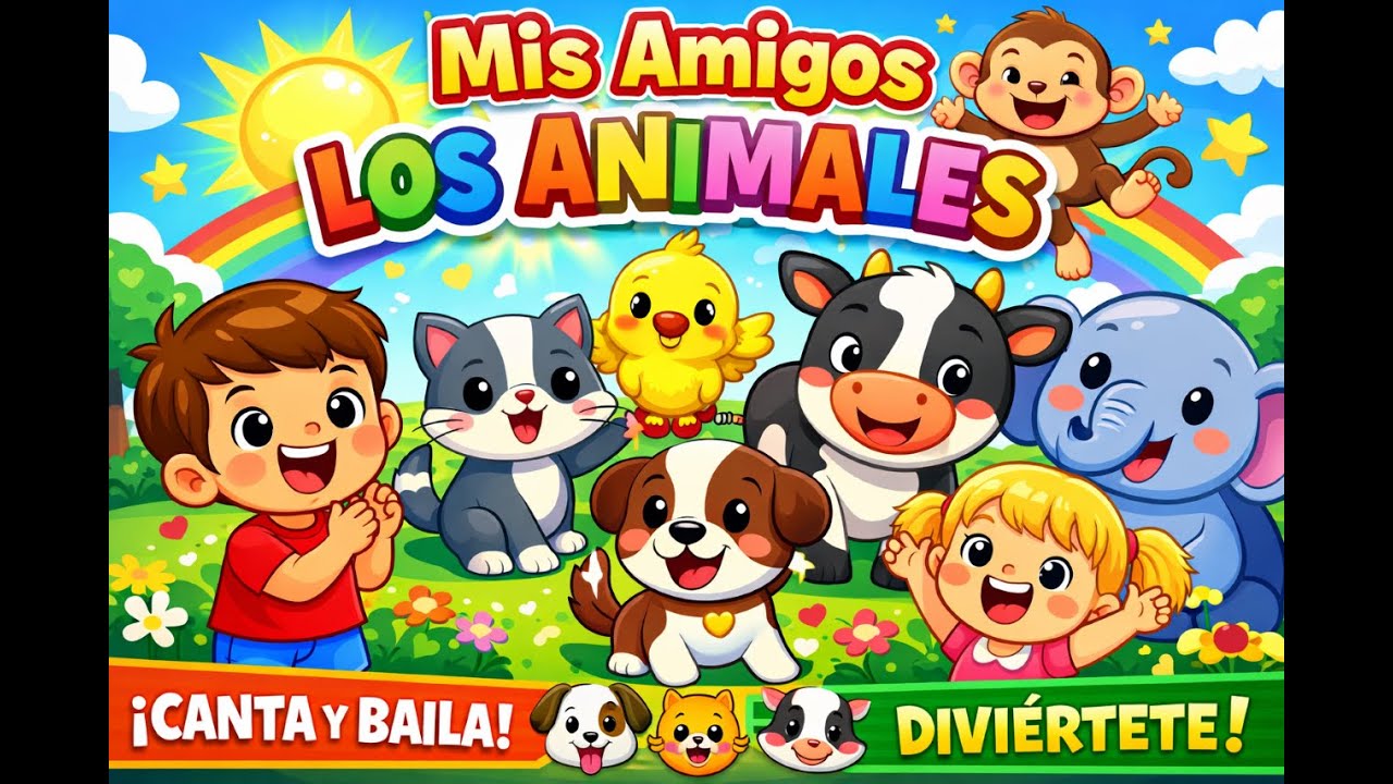 Mis Amigos los Animales 🐶🐱 | Canción Infantil Pegajosa para Niños | Aprender Jugando