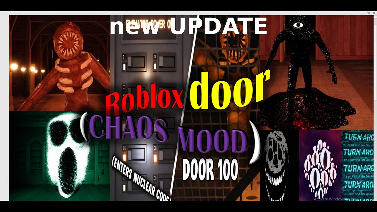How to beats 1 to 100 door in Roblox or Roblox door (CHAOS MOOD)1 - 100 door 2/2...#video#