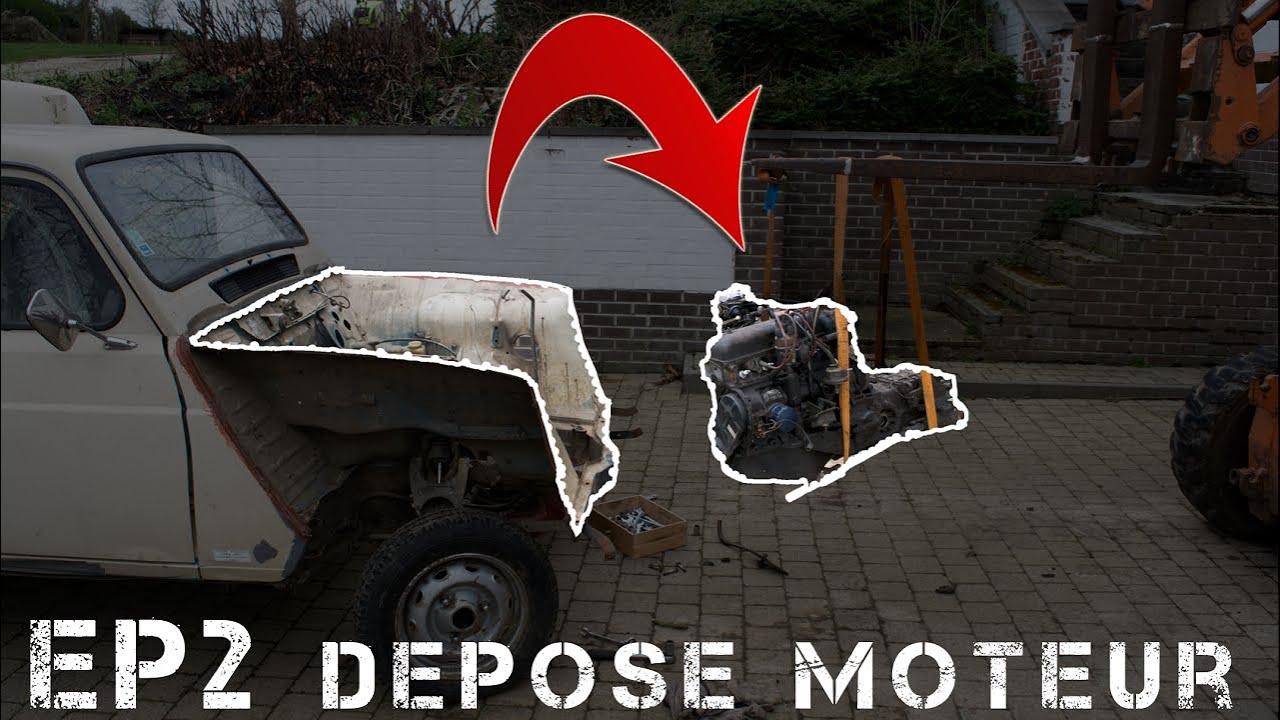 Je dépose le moteur de la 4L! [Restauration - Episode 2]
