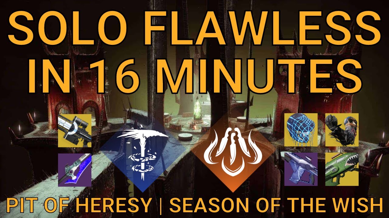 Solo Flawless Pit of Heresy in 16 Minutes on Hunter | Season of the Wish (Destiny 2)
