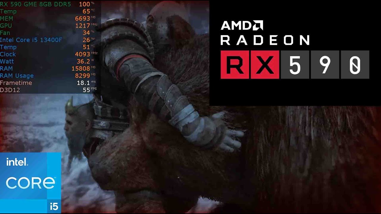 God of war ragnarok RX 590 GME