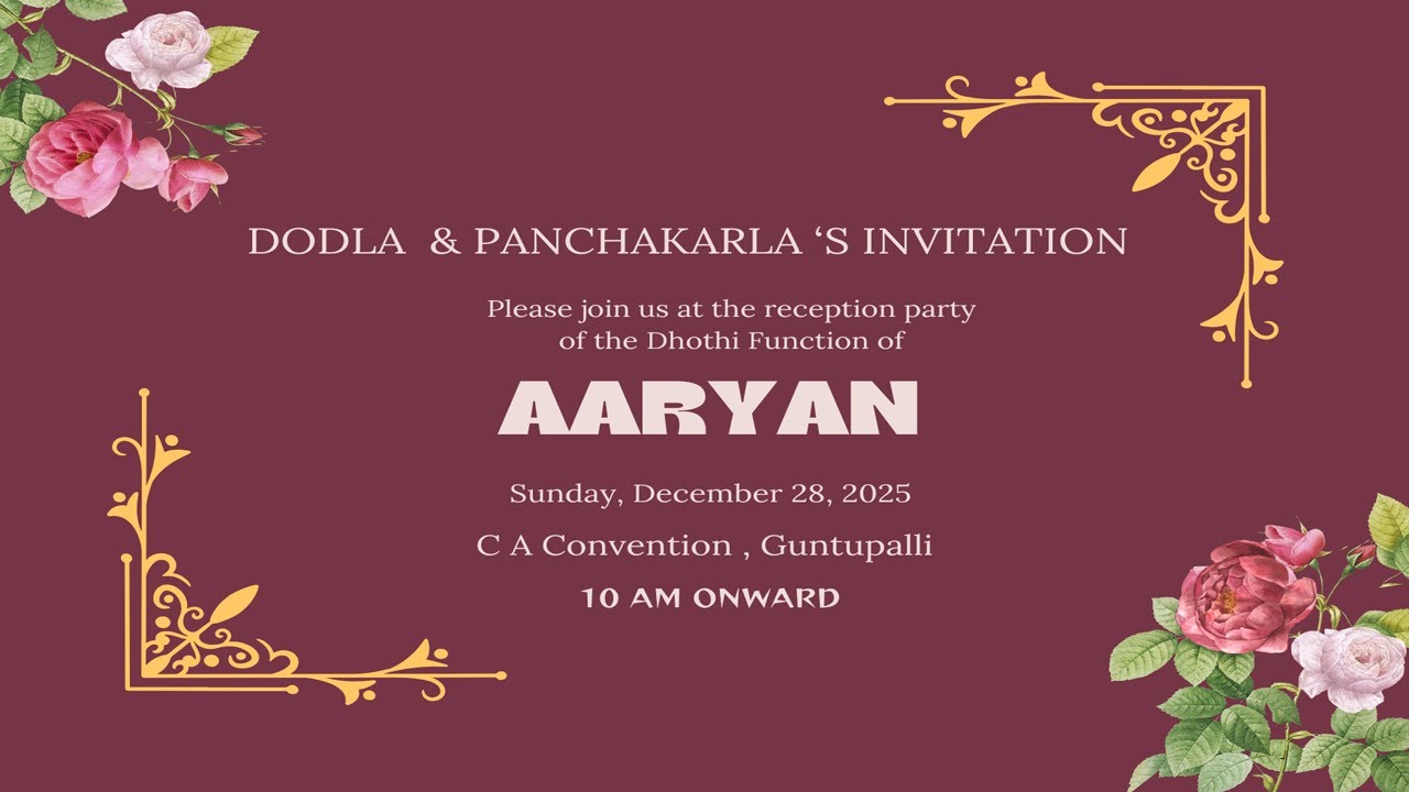 AARYAN Dhoti Function
