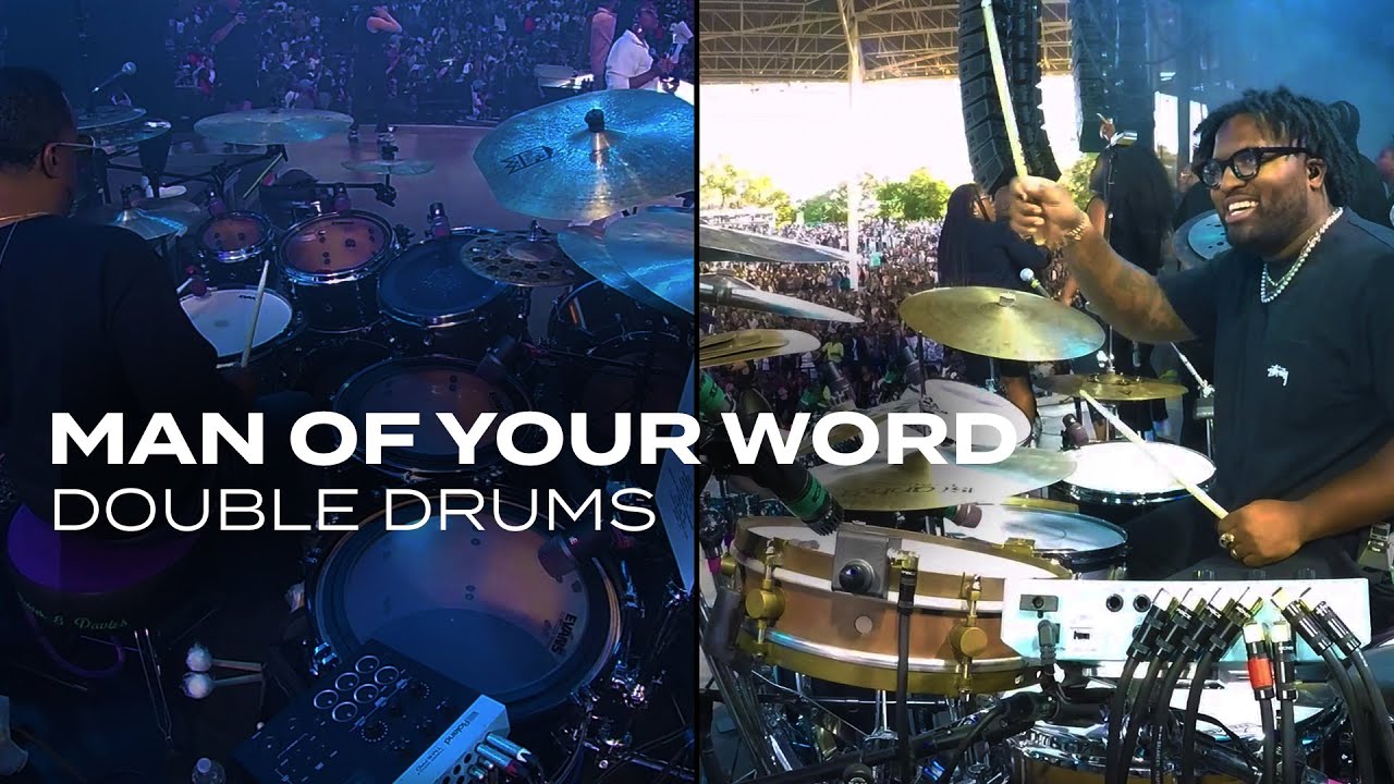 Man of Your Word - Maverick City Music | Double Drum Cam - Kingdom Tour: Terry Baker + Harold Brown