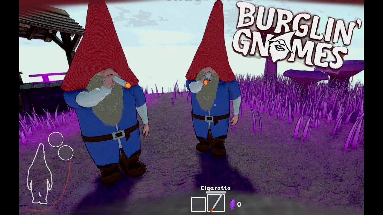 Gnomos fumones le roban a un viejo