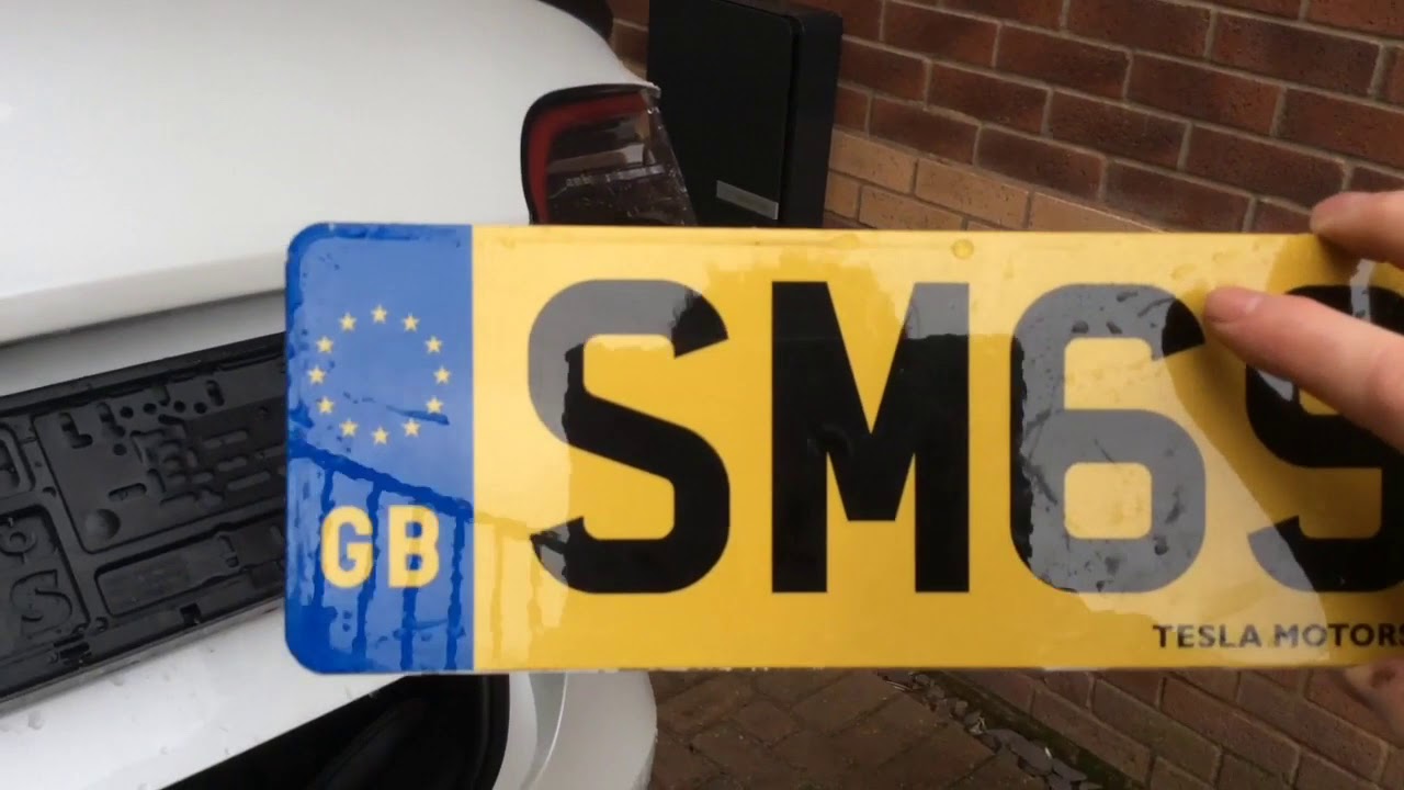 Tesla Model 3  rear number plate removal uk