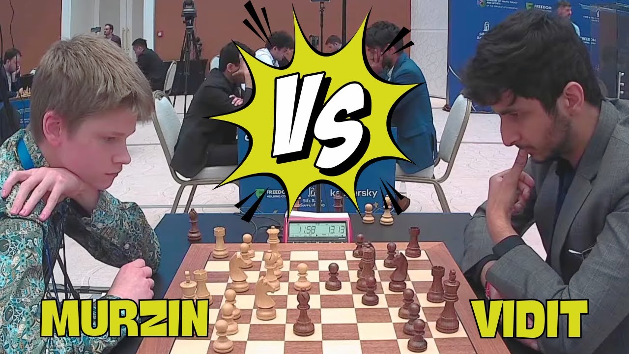 Murzin Volodar VS Vidit Santosh II 2023 FIDE World Rapid Championship R3
