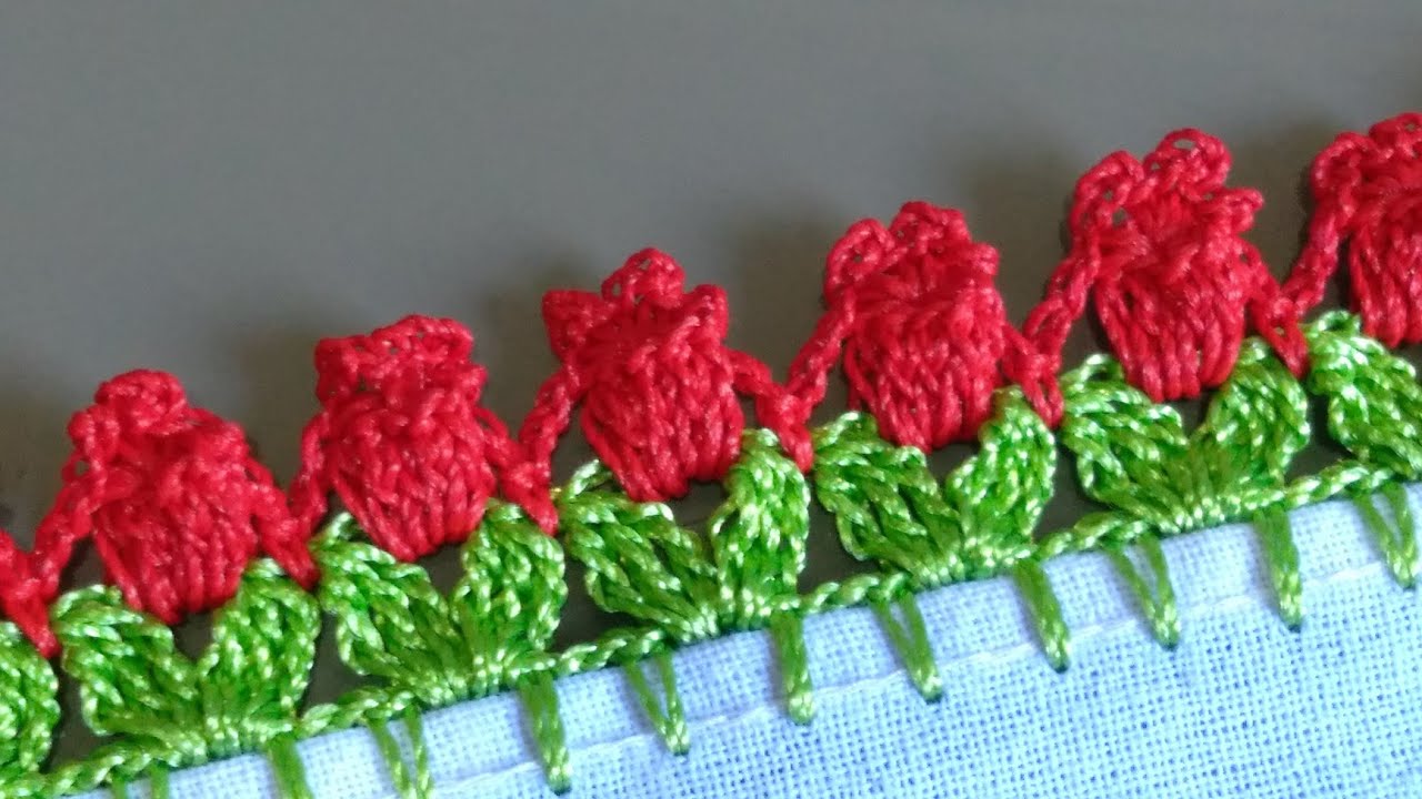 bico pano de prato tulipas  fácil e rapido