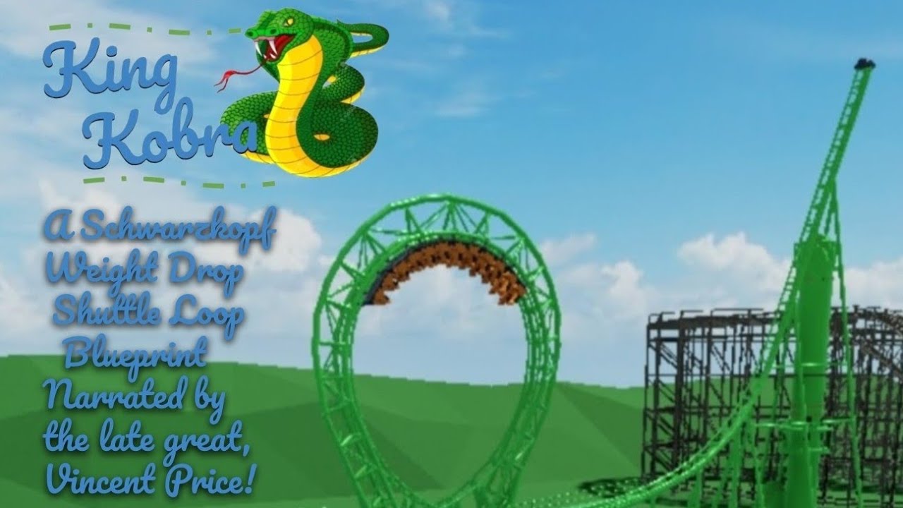 King Kobra, a Schwarzkopf Weight Drop Shuttle Loop (Theme Park Tycoon 2)