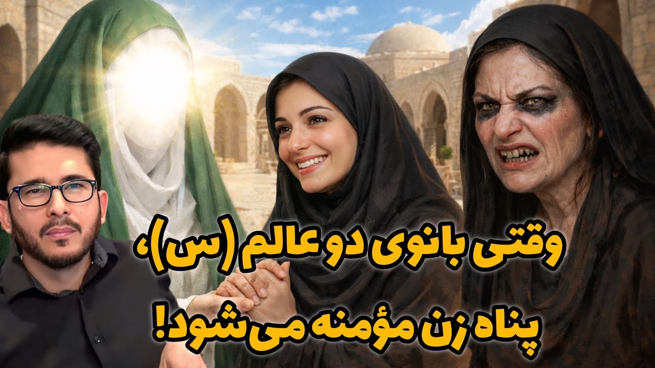 یاری حضرت فاطمه زهرا (س) به زن مؤمنه در برابر زن ناصبی! Allamah Hassan’Allahyari Farsi 