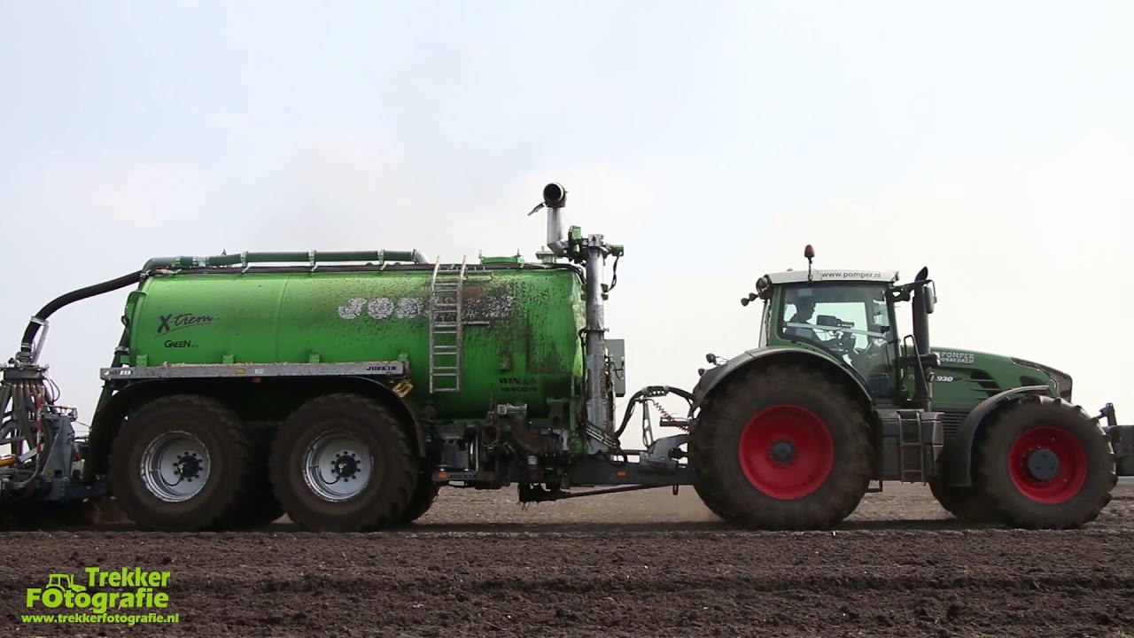 Mest 2018: Bouwland bemesten door T&R Pomper met Fendt 930 + Joskin X-Trem 18500/Slootsmid
