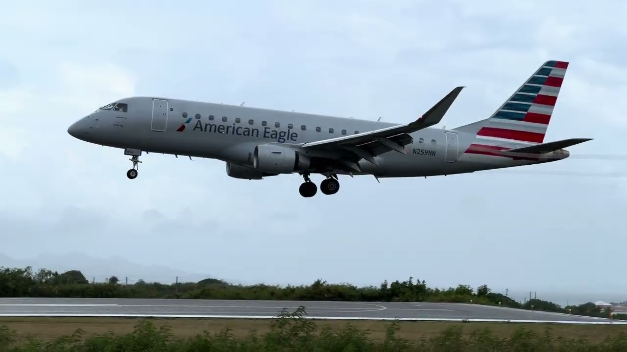 American Eagle Rainy Landing In Anguilla