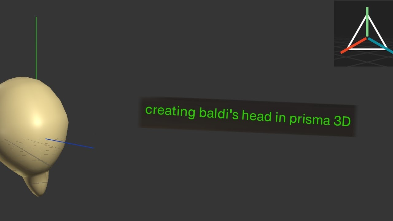 creating the baldi head in prisma 3D