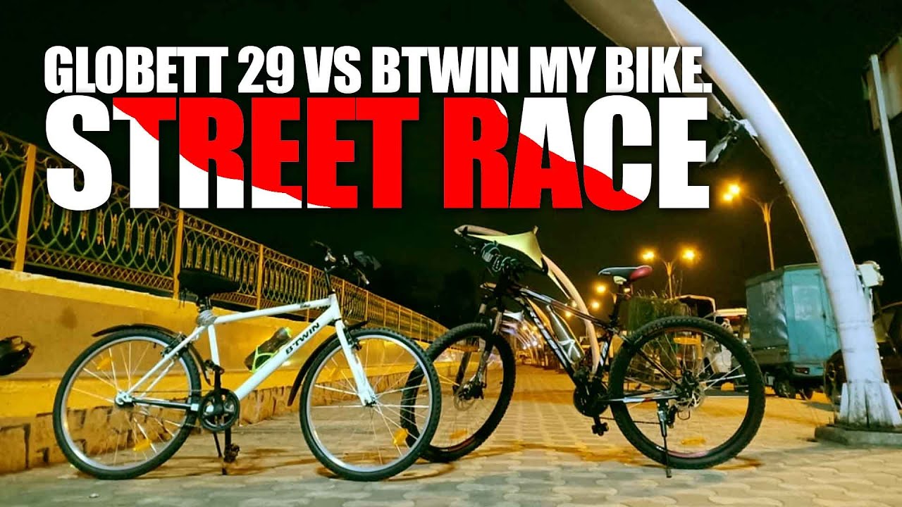 BICYCLE STREET RACE. GLOBETT VS MY BIKE. GO PRO 7 QUIK STORY.