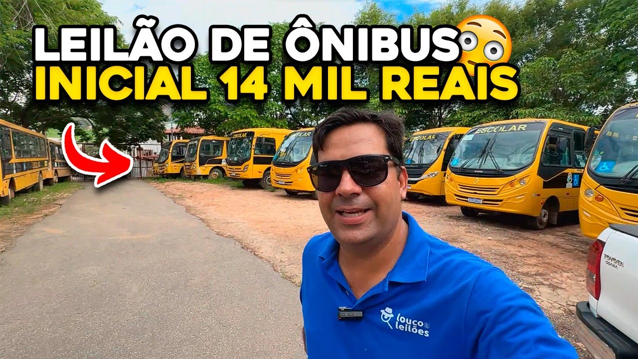 FROTA DE ÔNIBUS NO LEILÃO BARATO! INICIAL 14 MIL REAIS