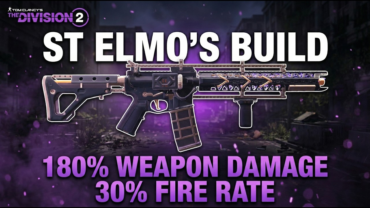 This St. Elmo's Build Hits 1.4 MILLION Per Bullet.. 180% Weapon DAMAGE! 30% Fire Rate (Division 2)