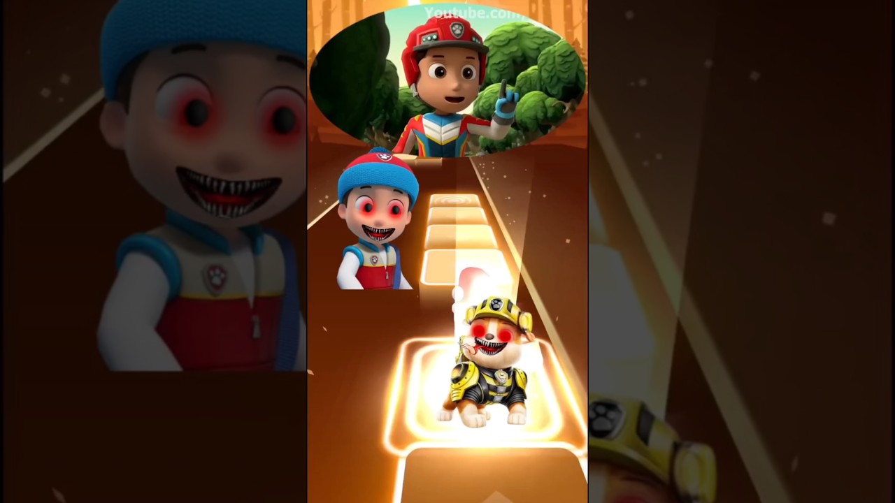 Paw Patrol Scary Ryder vs Rubble Coffin Dance Cover #tileshop #coffindance #pawpatrol