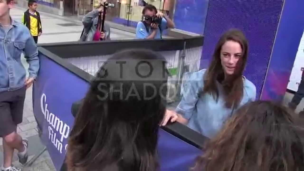 Kaya Scodelario CRIES because a fan is crying for her in Paris