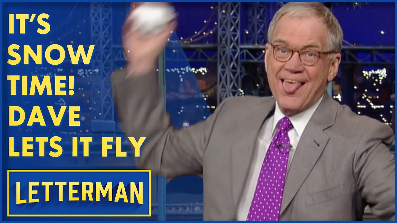 Dave's Snowball Fight | David Letterman