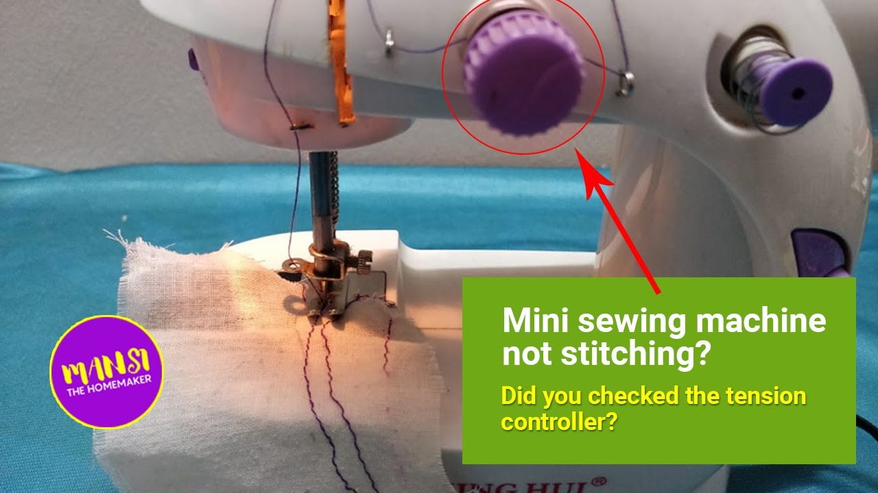 Mini Sewing Machine not Stitching? Mini sewing machine tension adjustment explained in Tamil