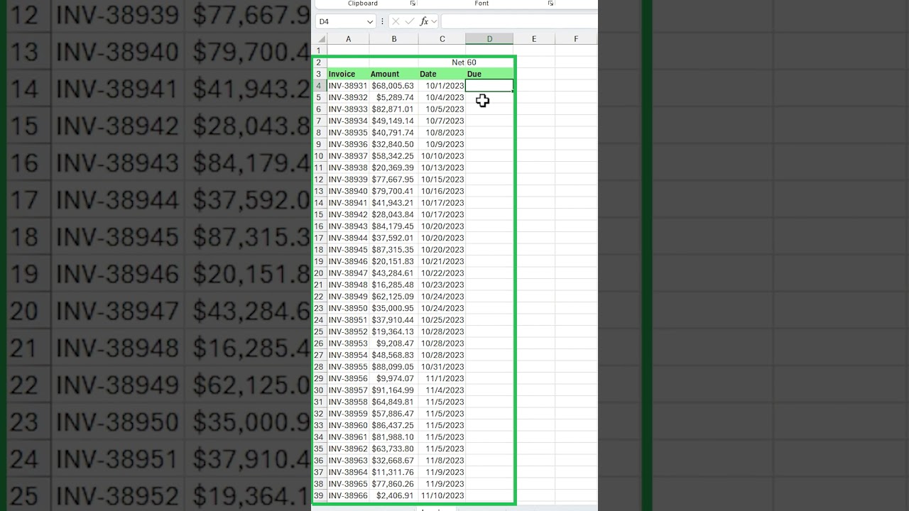 Расчет сроков в Excel