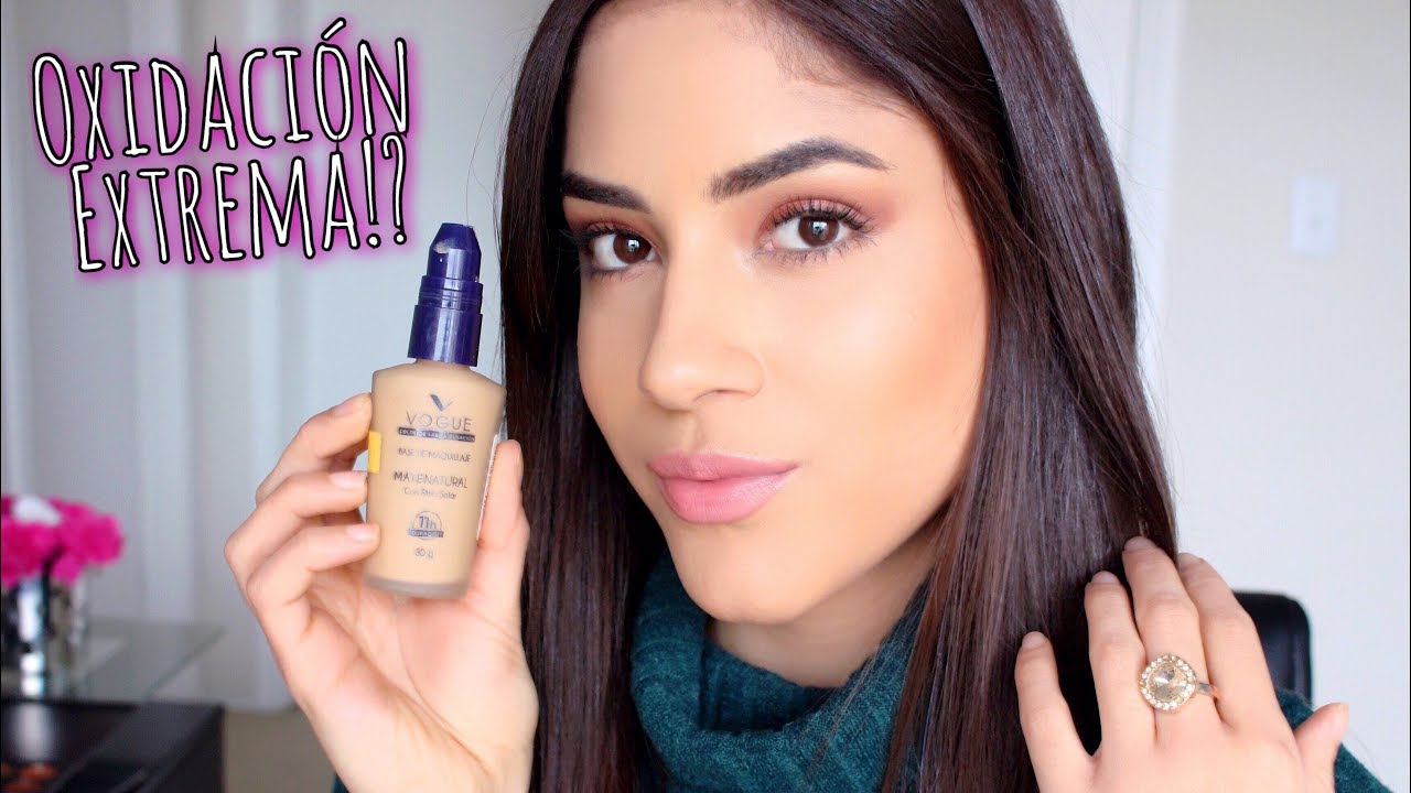 Reseña base Mate Natural de Vogue  (Piel grasa) - LA MEJOR BASE COLOMBIANA?! | Natalia Julia