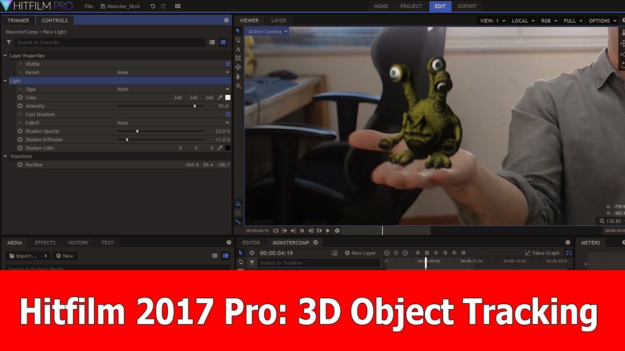 Hitfilm 2017 Pro : Tracking for 3D Models