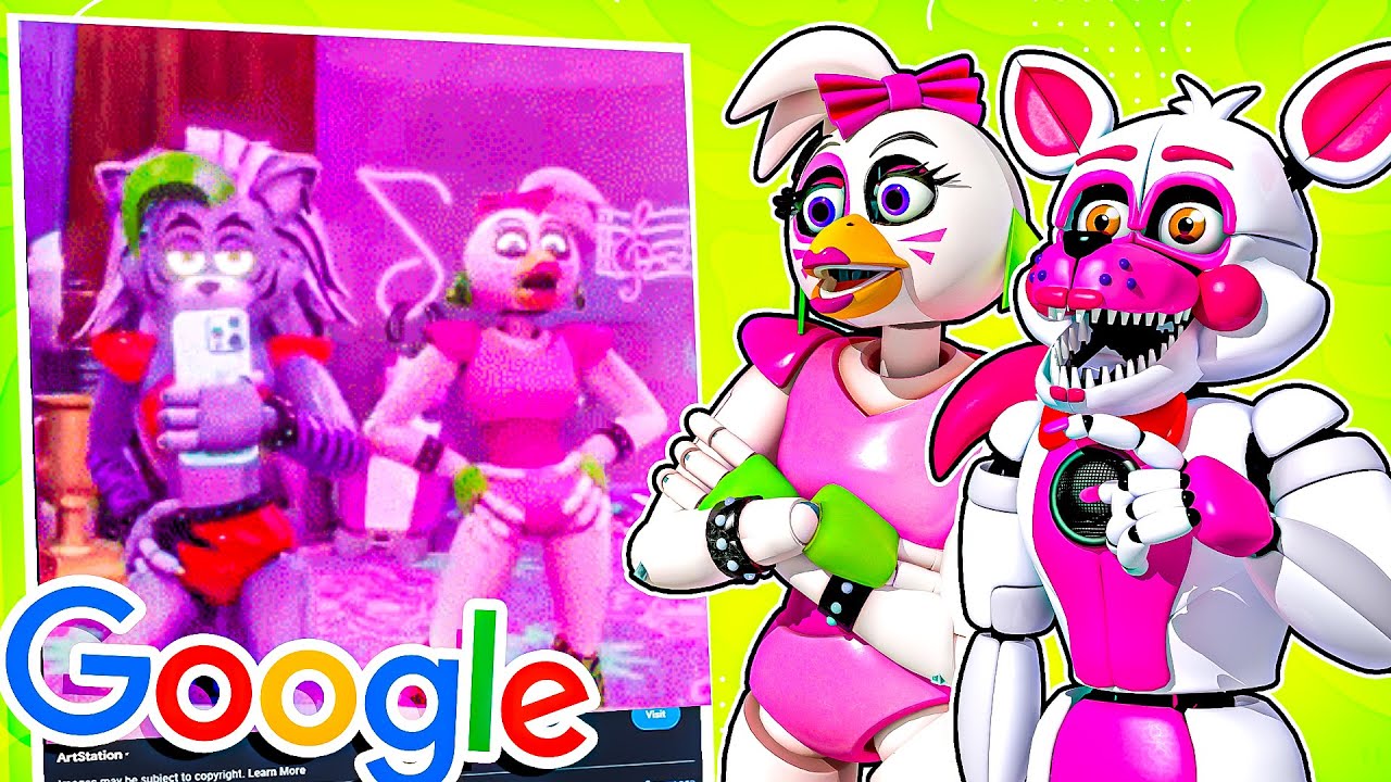 Glamrock Chica и Funtime Foxy гуглят Roxanne Wolf!