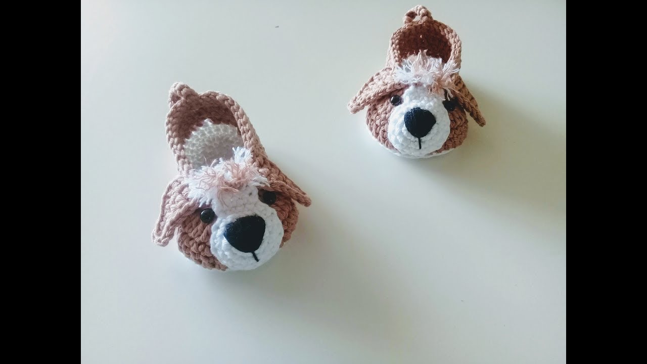 ZAPATITOS DE PERRITO A CROCHET - PASO A PASO - 0 A 3 MESES
