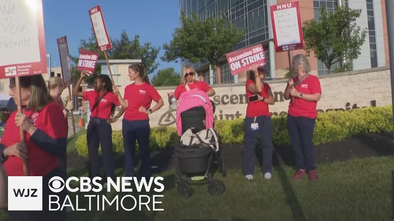 Registered nurses at Saint Agnes Hospital hold one-day strike