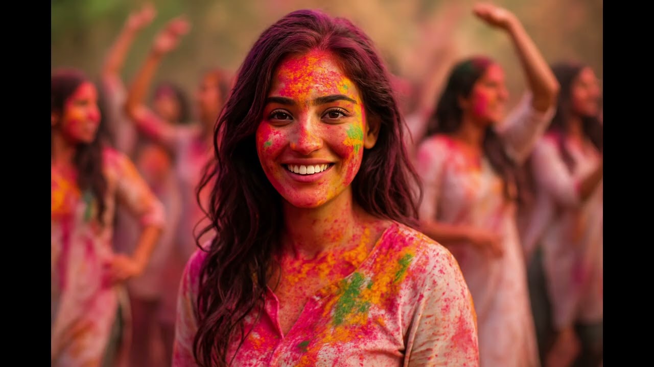 Festival of Colors – Holi Dance Celebration in Full Vibrance