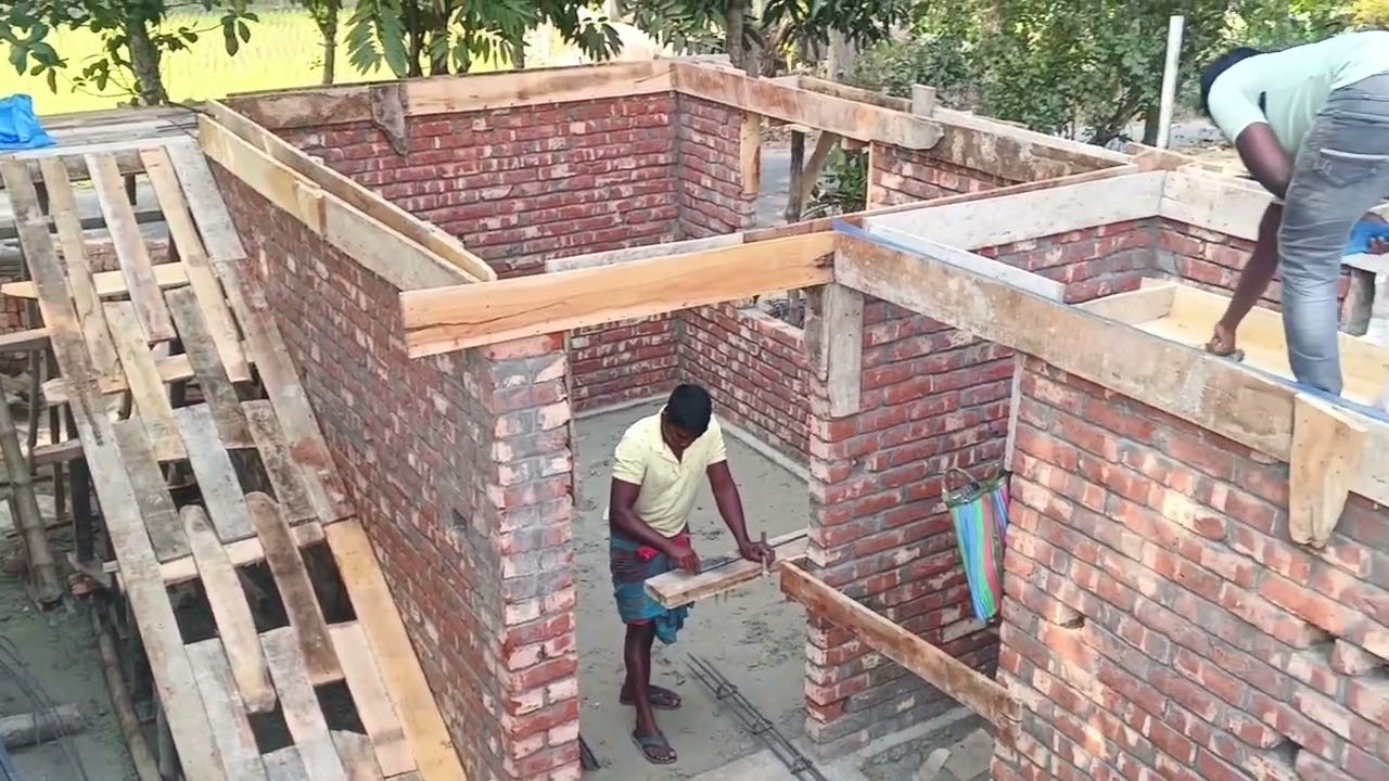 মাত্র 5 লক্ষ হাজার টাকা খরচ ৩ রুম বাড়ির লিন্টন পর্যন্ত কাজ 