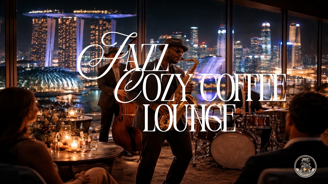 Sky Lounge Singapore Ambiance for Focus, Calm & Relax 🎷 Smooth Night Jazz