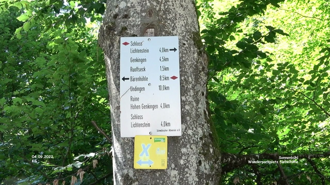 Wanderparkplatz Nebelh&ouml;hle - Sonnenb&uuml;hl
