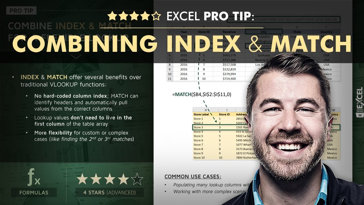 EXCEL PRO TIP: Combining INDEX & MATCH