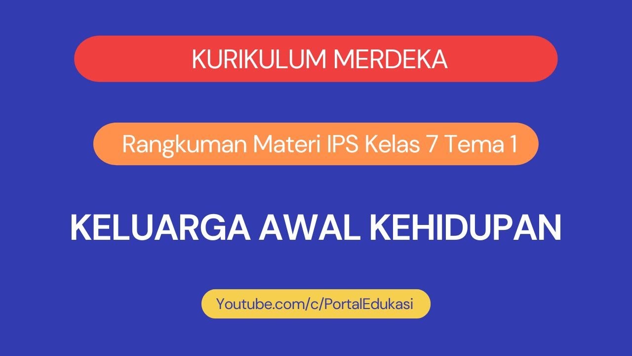 Kurikulum Merdeka Rangkuman IPS Kelas 7 Tema 1: Keluarga Awal Kehidupan