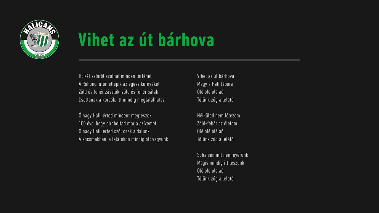Haligans - Vihet az út bárhova (audio)