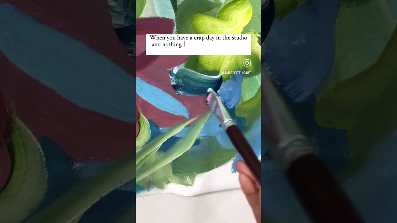 Painting Flowers Video. Botanical Flower Painting. Abstract Floral Art Video. Artist Painting.