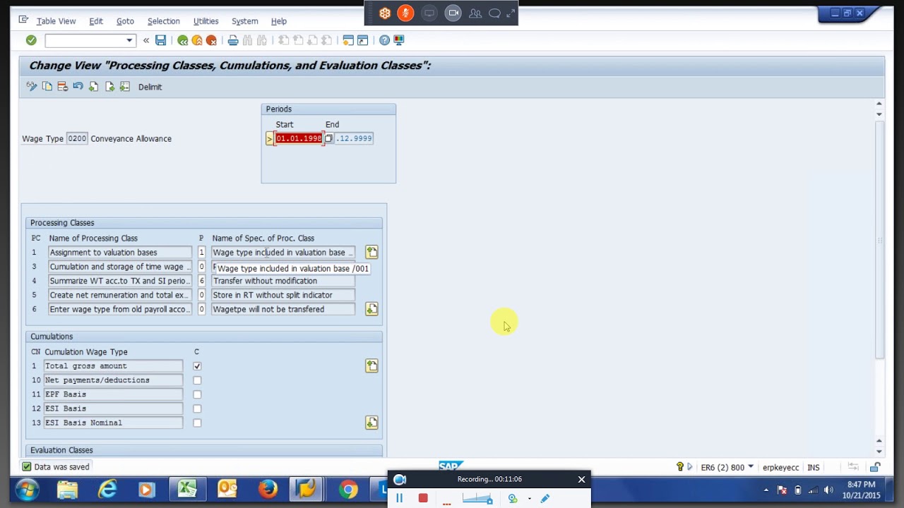SAP HCM PCR and Schema Payroll PCR 29