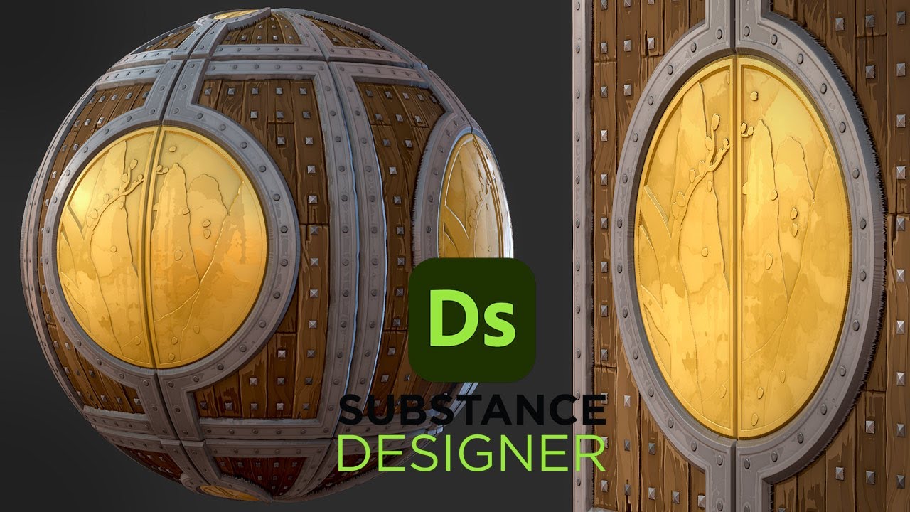 Stylized Japanese Door - Substance 3D Designer