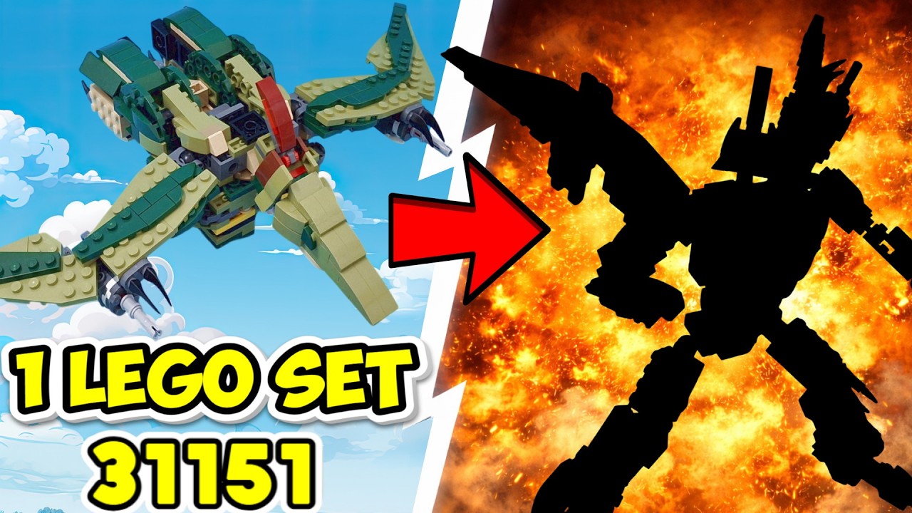 Tutorial: LEGO Dinobot Swoop (Transformer Pteranodon), LEGO 31151 alternate built  /T.rex