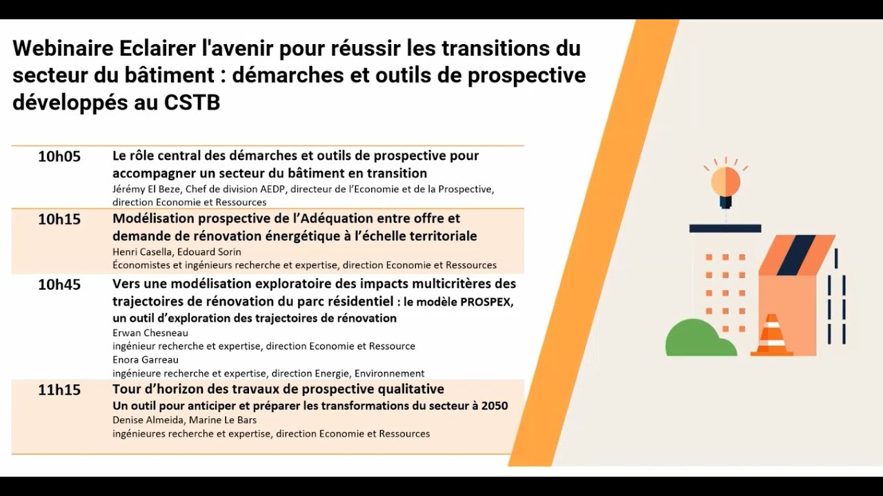 Webinaire Prospective - Eclairer l’avenir pour réussir les transitions du bâtiment 🚀