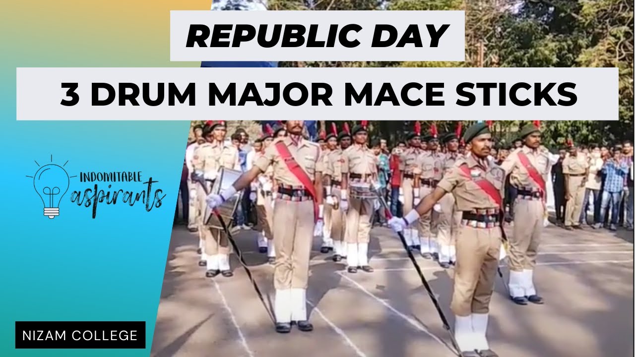 NCC DRUM MAJOR MACE STICK - A  TRIANGULAR FORMATION, THRILLING, WORTHWATCHING AND AMAZING TROOP
