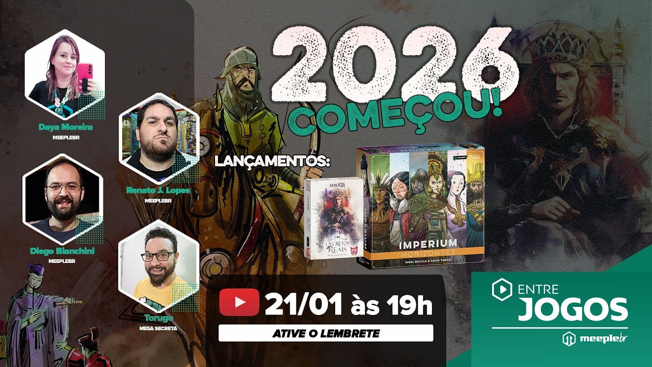 Live Entre Jogos: Lan&ccedil;amento Imperium: Horizontes + FateFlip: Decretos Reais
